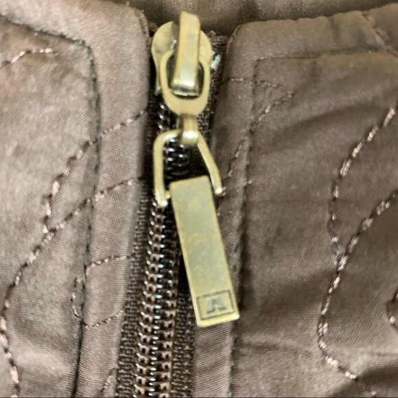 Alia Petite Collarless Brown  Floral Embroidered Vest - Picture 10 of 12